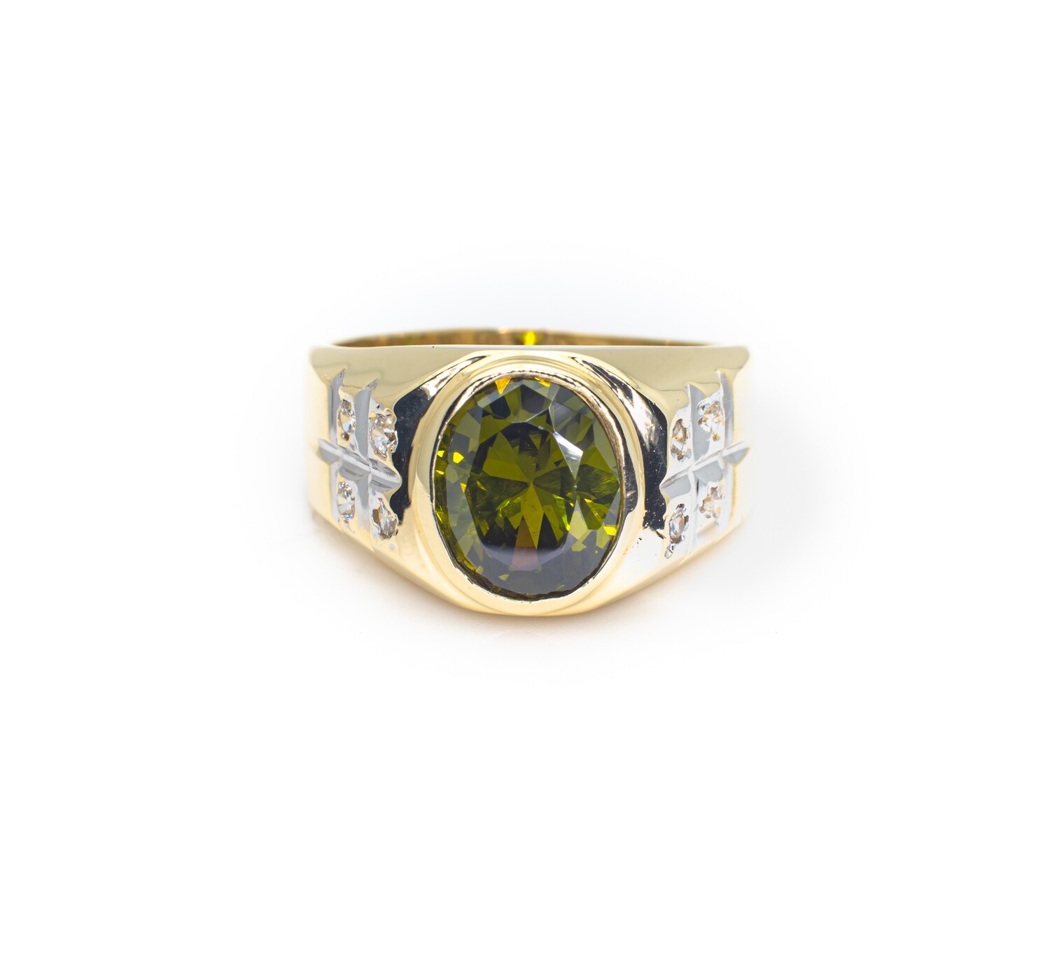 14K Gold Gemstone Ring Size 10.5