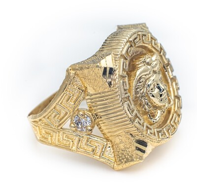 10k Gold Ring with CZ stones. SIZE-11.5