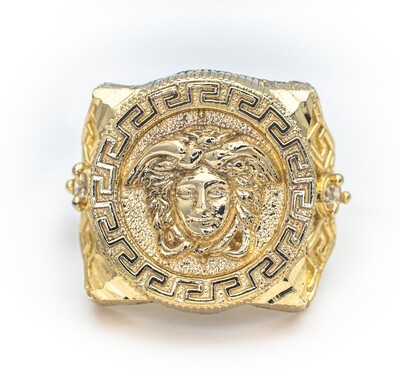 10k Gold Ring with CZ stones. SIZE-11.5