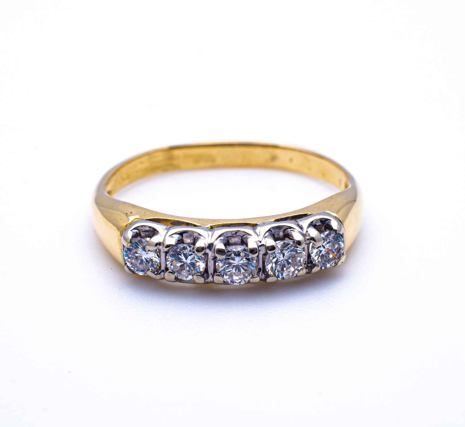 14k Gold Diamond Ring Size 7.5