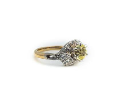 14k Gold Sapphire and Diamond Ring