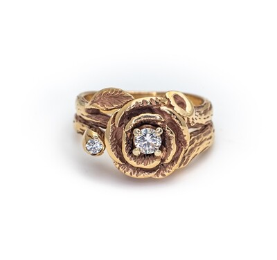 14k Gold Diamond Ring Size 5.5