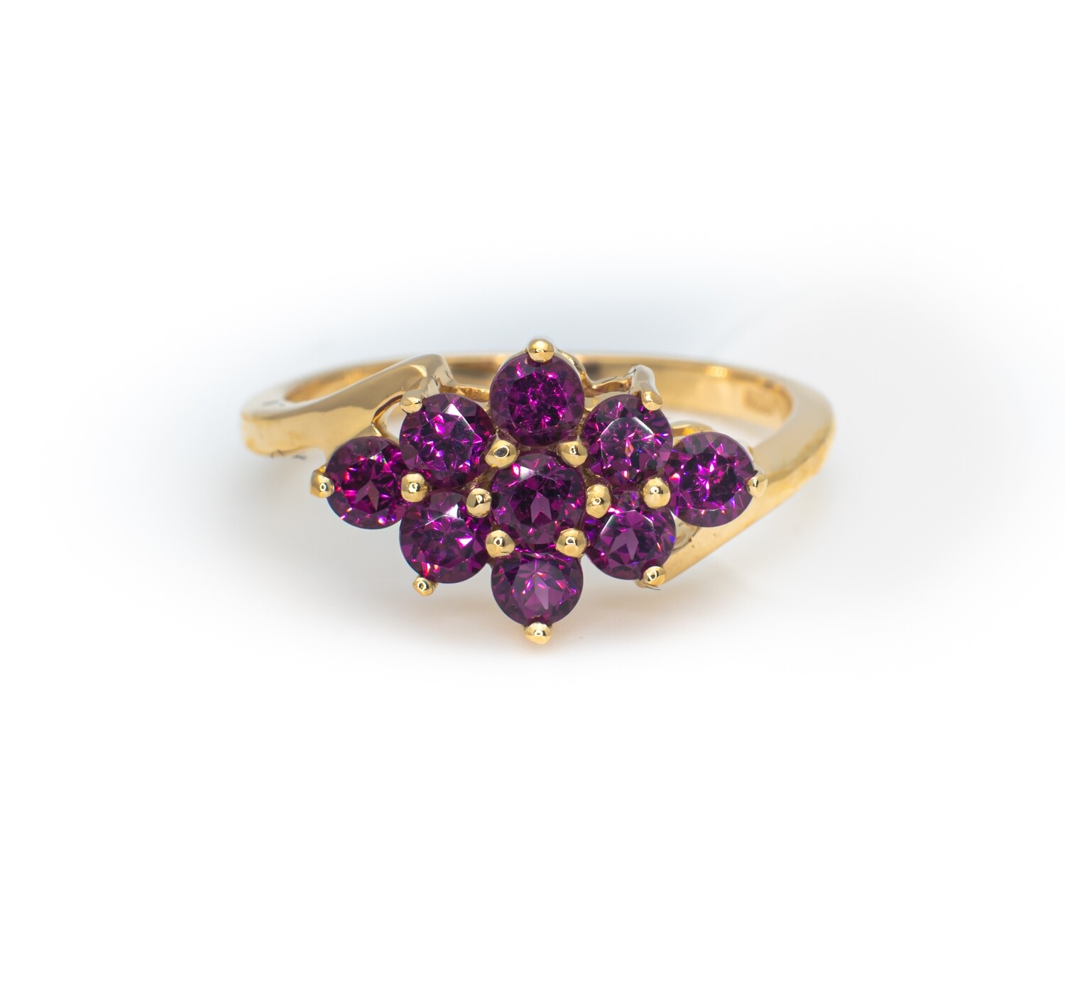 14k Gold Ring with Pink Gemstones