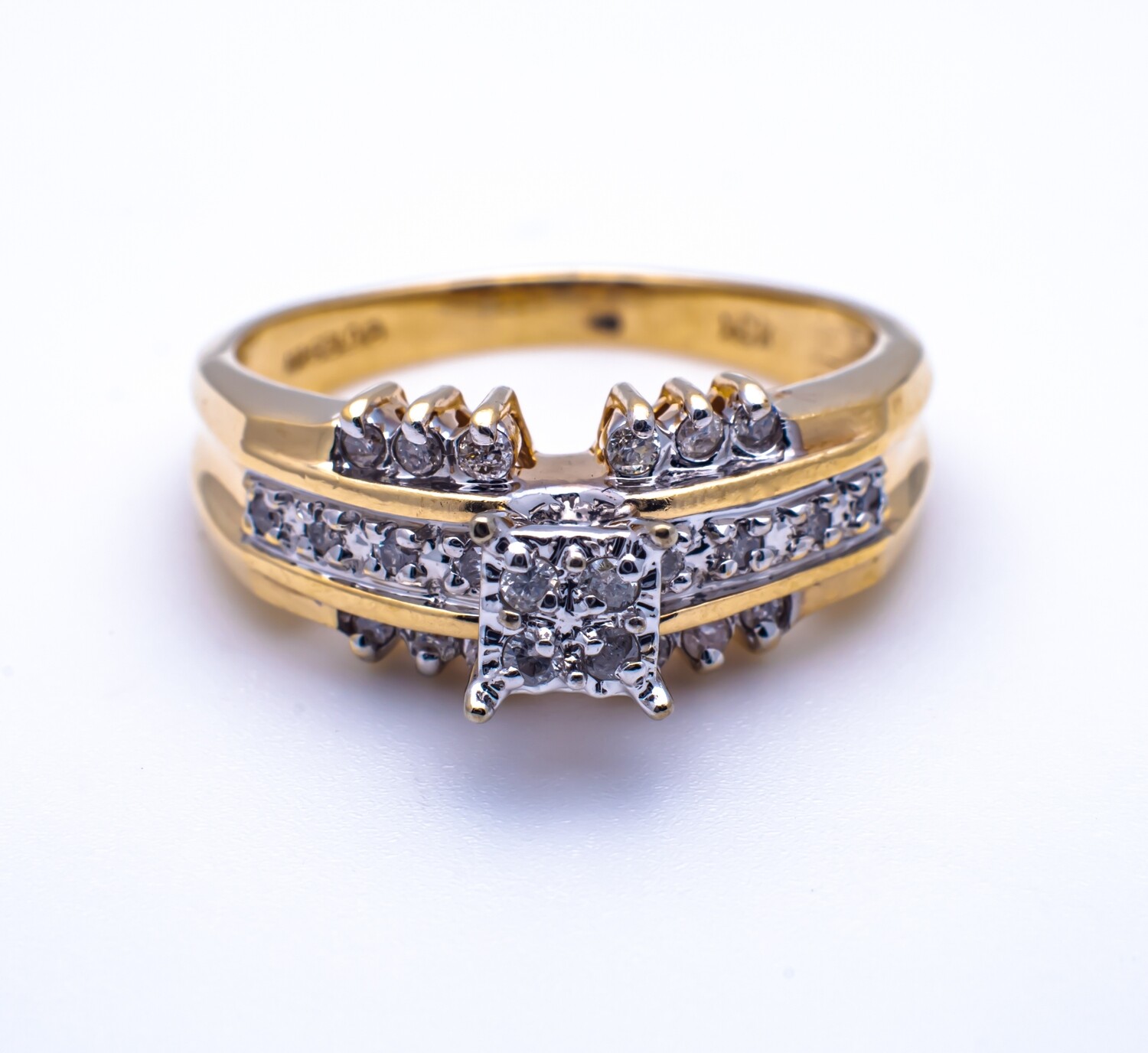 10k Gold Ring with Diamonds