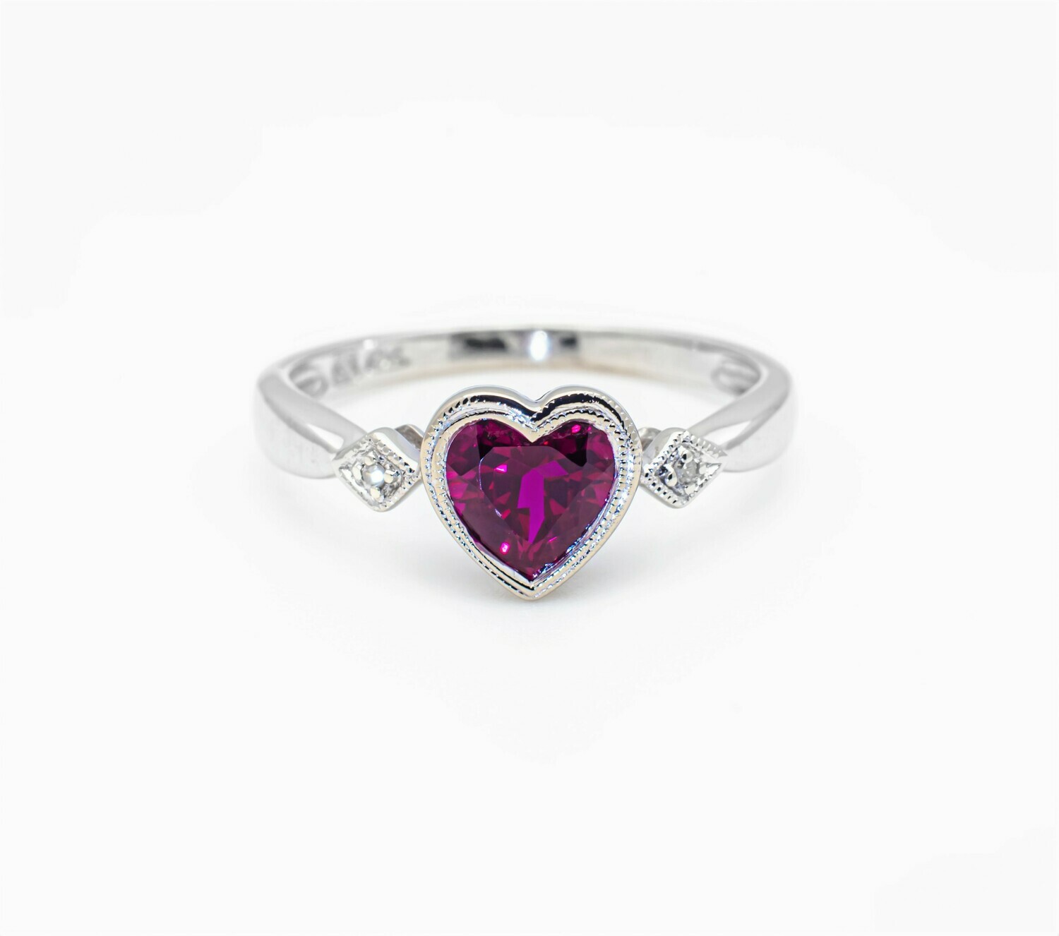 10k Gold Ring with Ruby and Diamonds