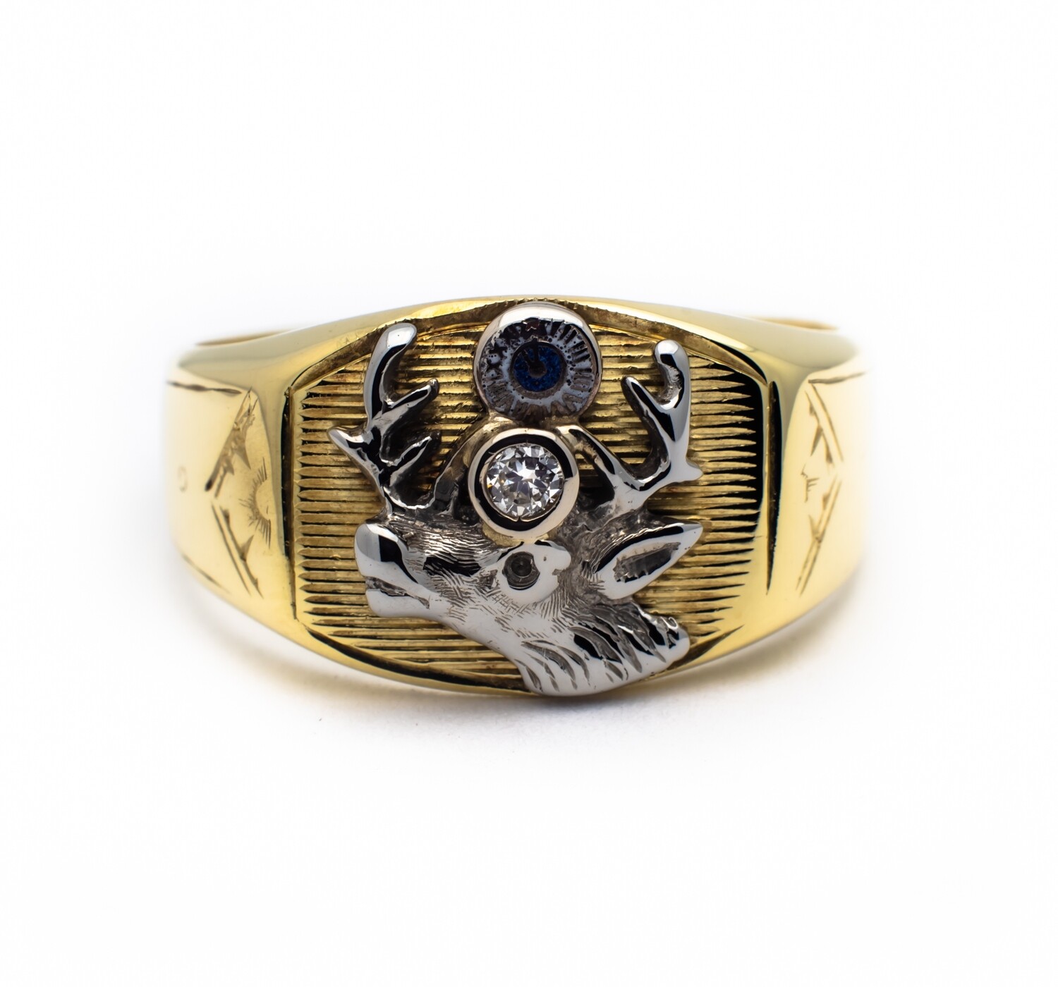 14K Gold Diamond Ring Size 10.5
