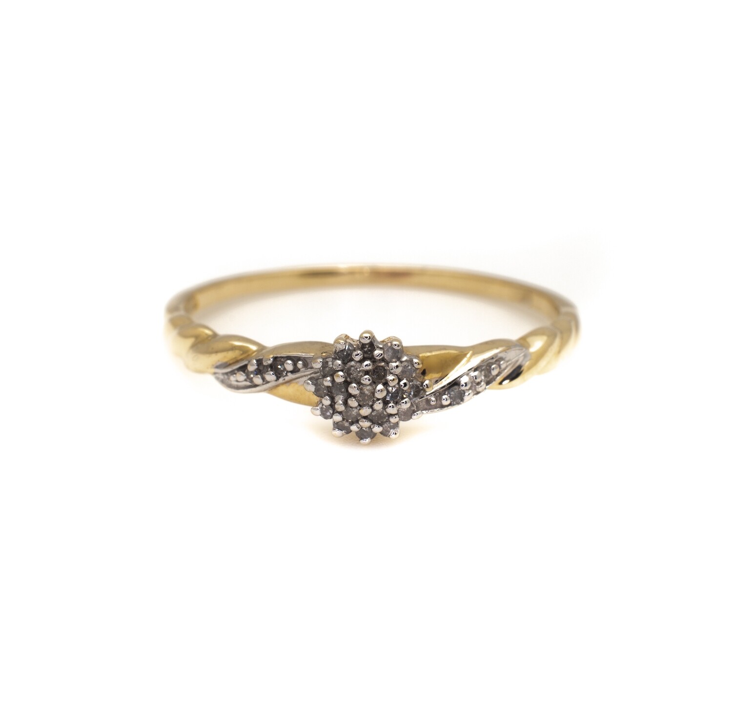 14k Gold Ring with Diamonds