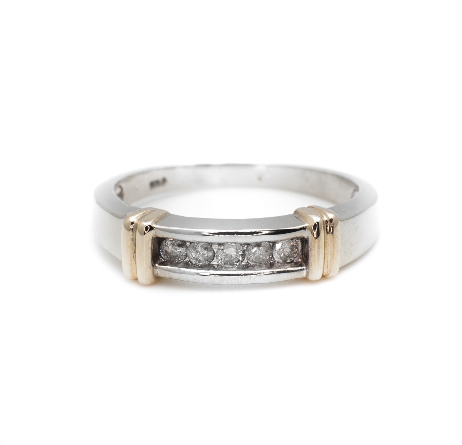 10k Gold Ring with Diamonds. SIZE-11
