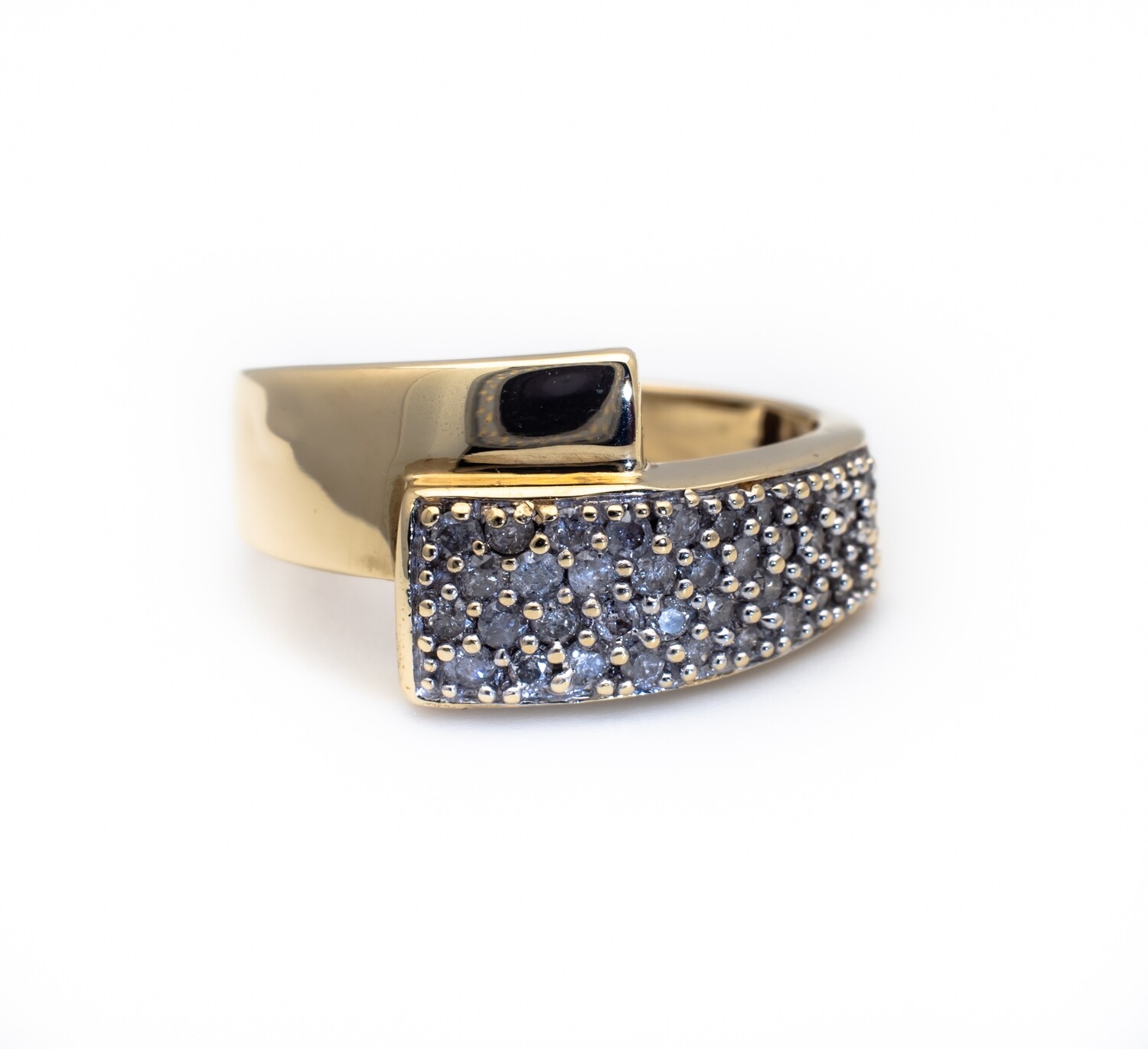 10k Gold Ring with Diamonds. SIZE-7