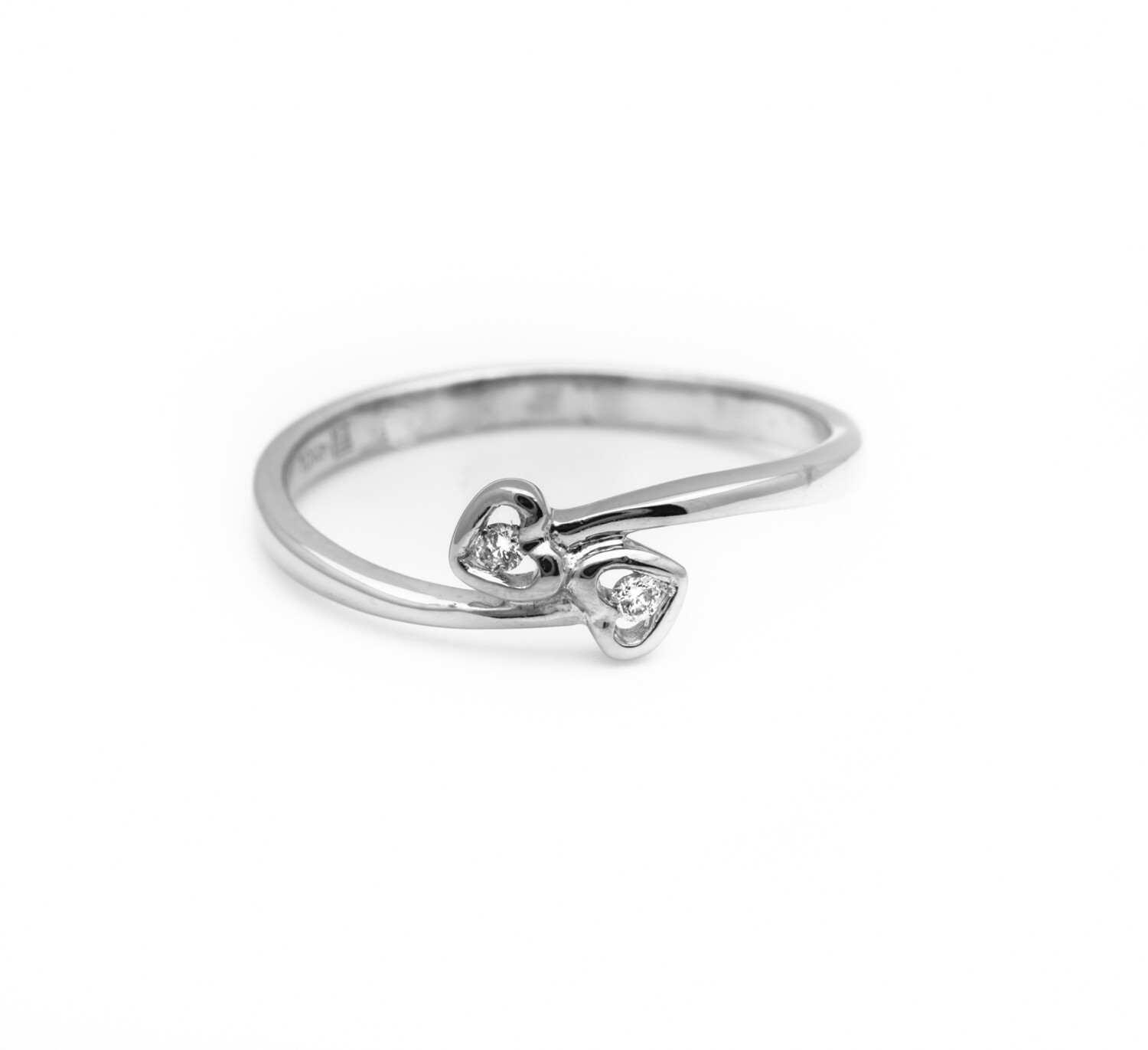 10k Gold Ring with Diamonds. SIZE-7
