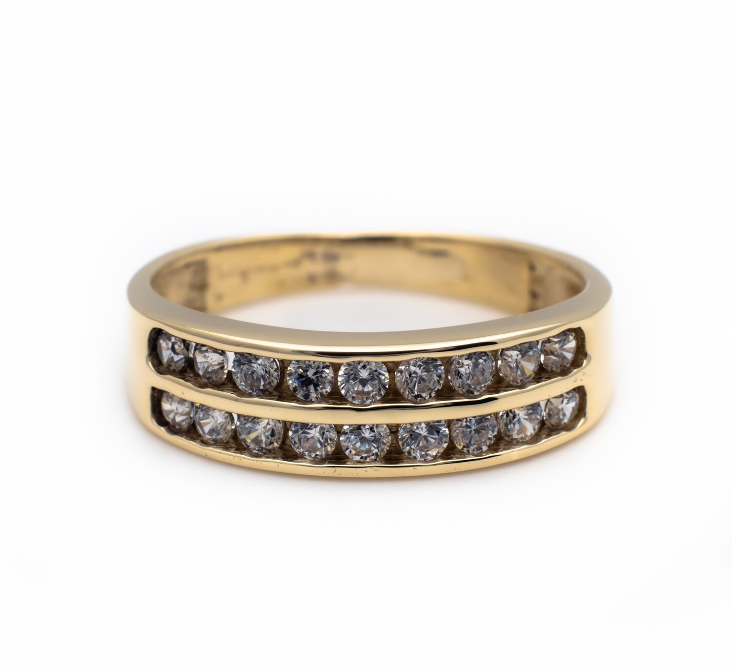 10k Gold Ring with CZ Stones