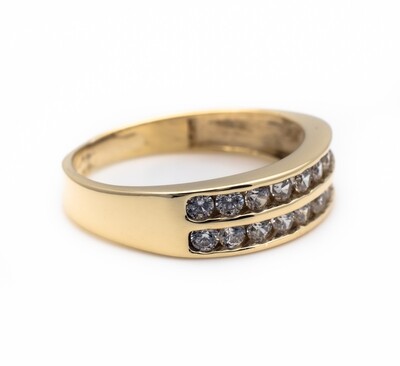 10k Gold Ring with CZ Stones