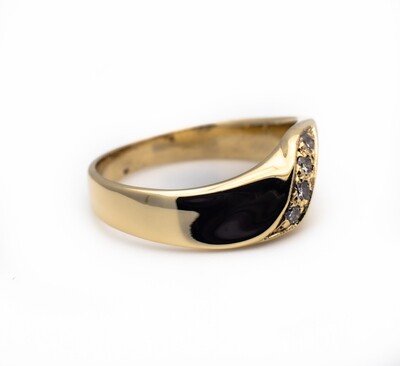 14k Gold Ring with Diamonds
