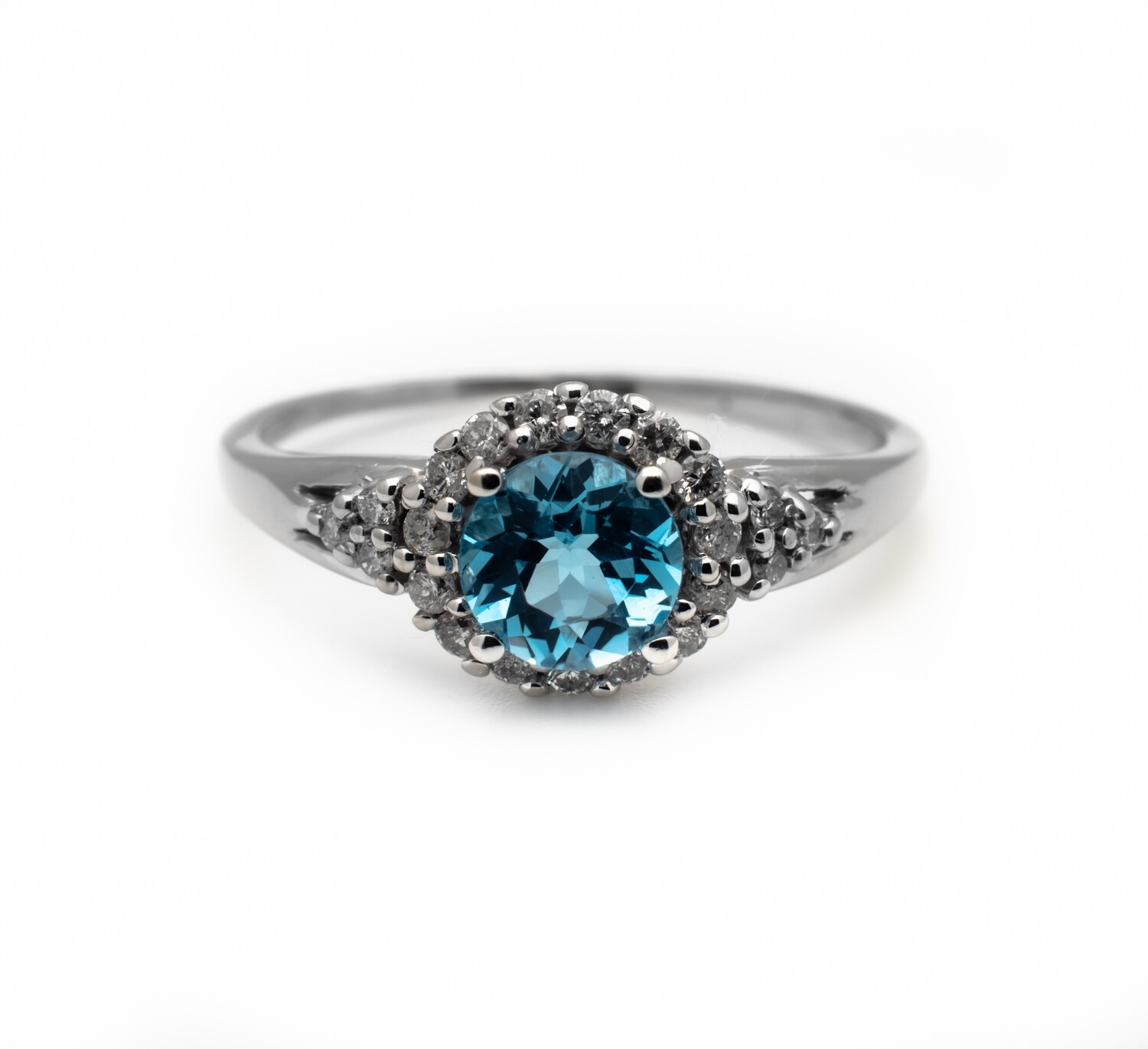 10k Gold Ring with Diamonds and Gemstone