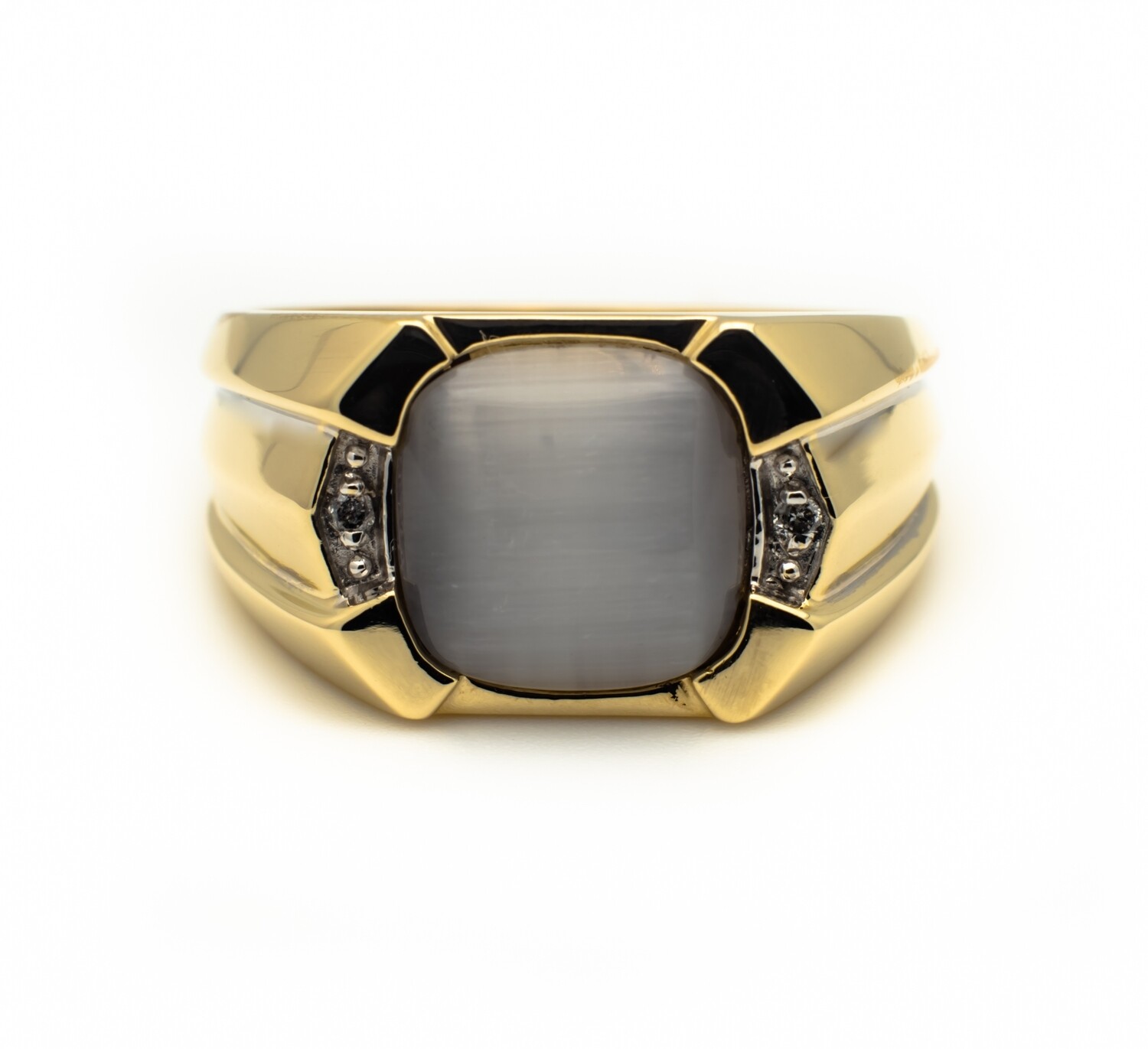 14K Gold Diamond and Gemstone Ring Size 9.8