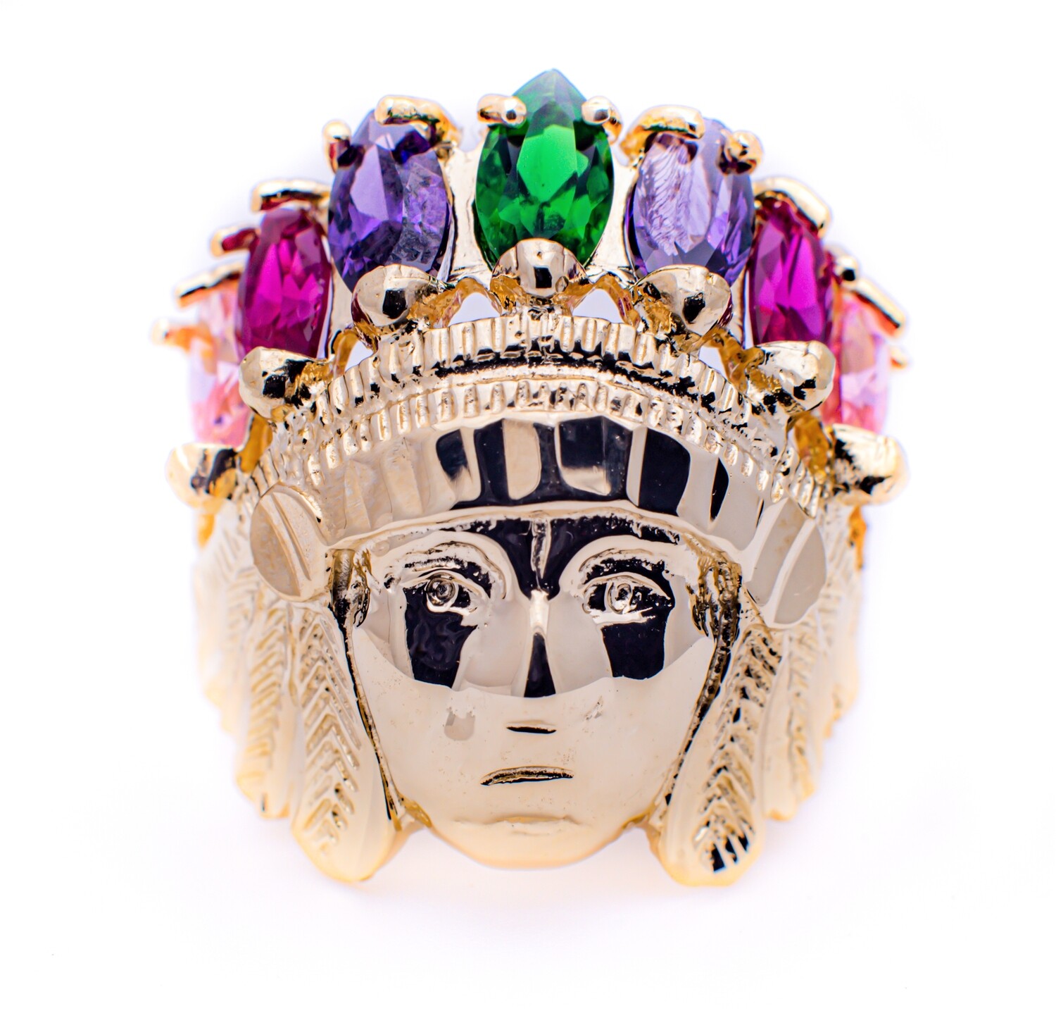 10k Gold Gemstone Ring Size 9