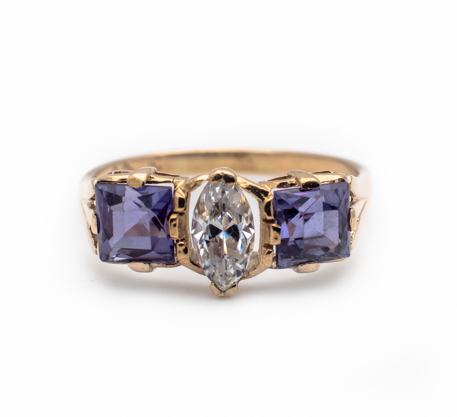 14k Gold Ring with Gemstones