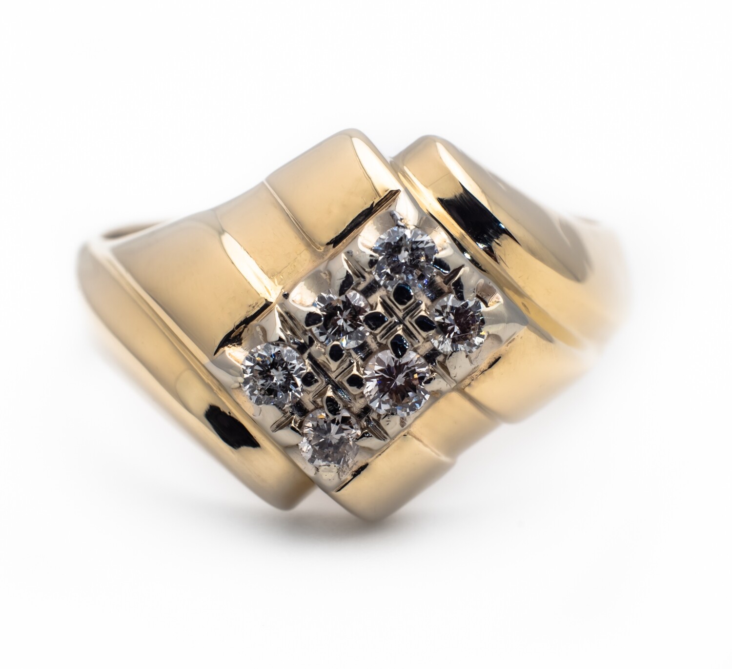 14k Gold Diamond Ring Size 13