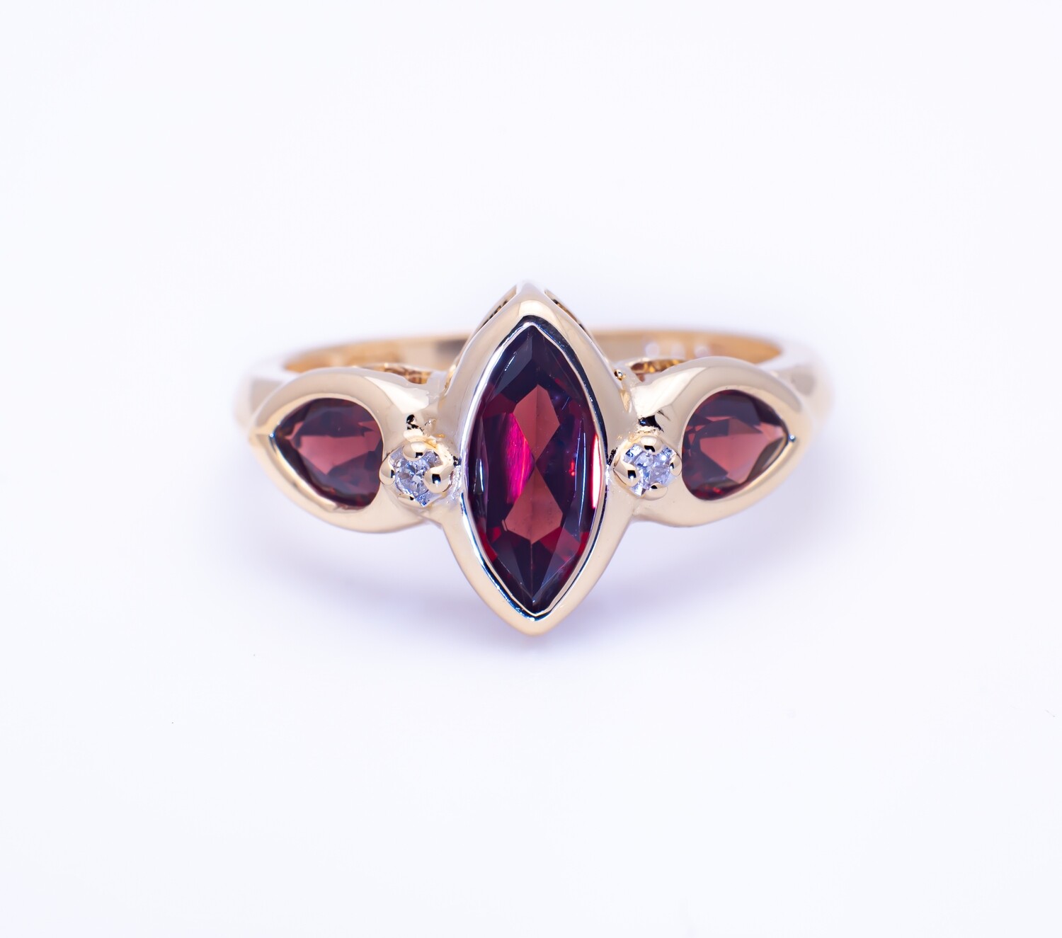14k Gold Ring With Diamonds and gemstones. SIZE-6.0
