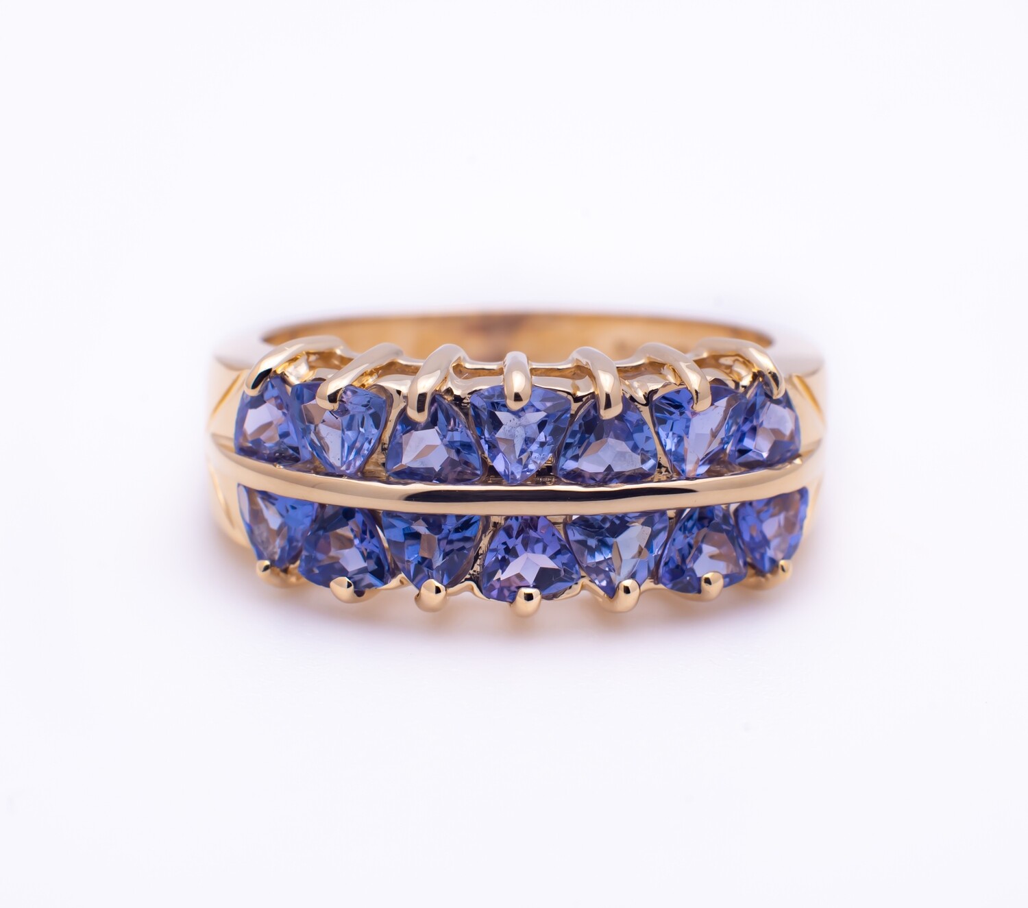 14k Gold Ring with Gemstones. Size - 7