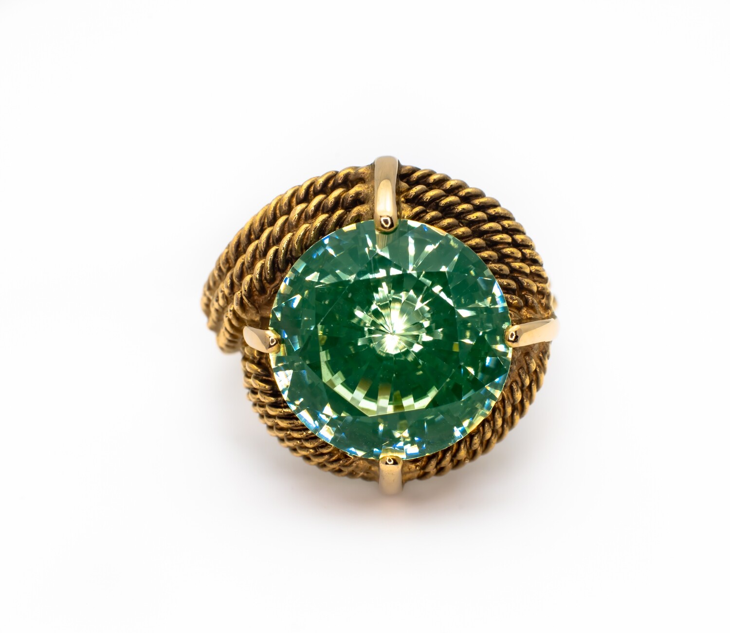 14k Gold Gemstone Ring Size 8