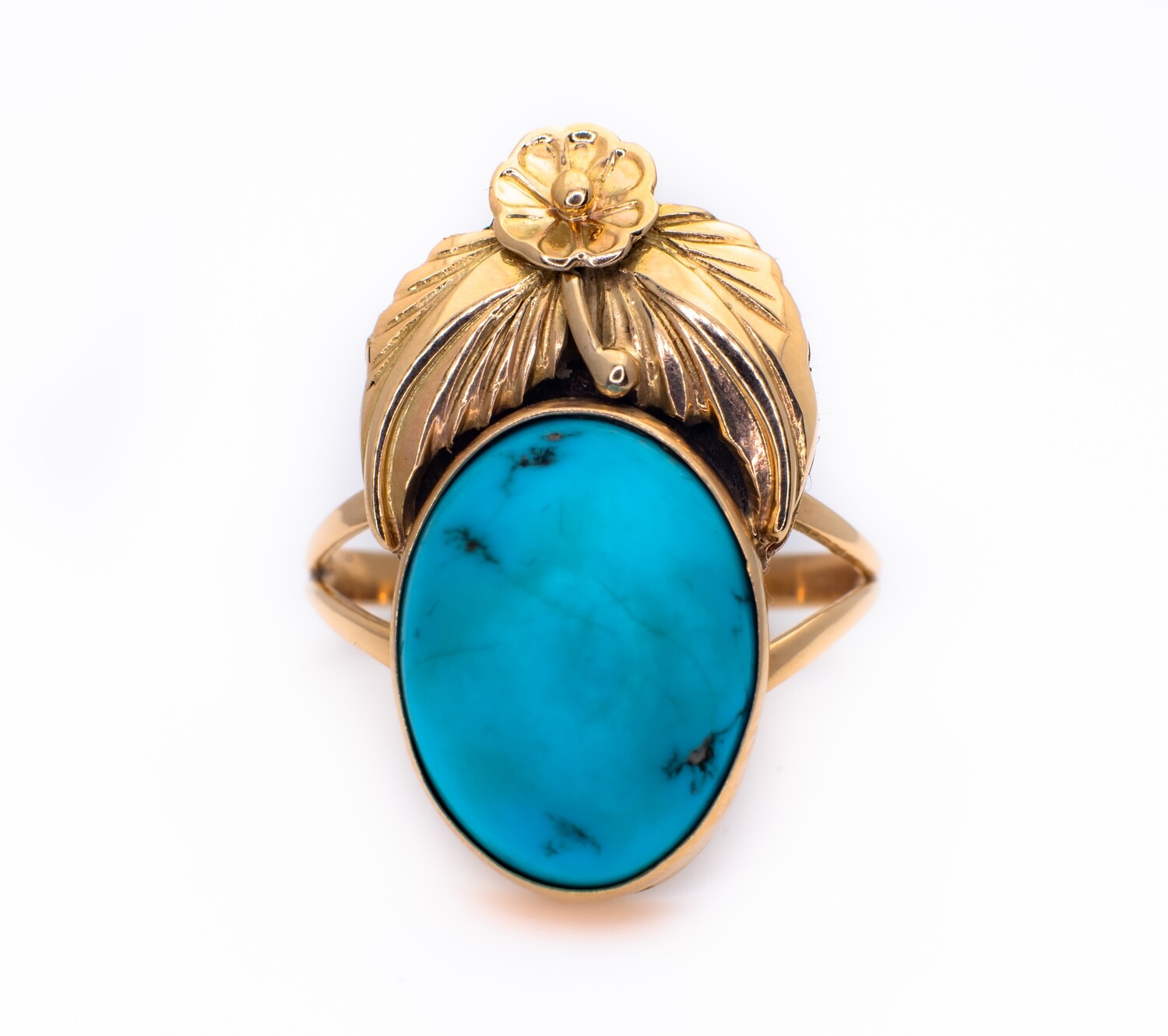 14k Gold Ring With Gemstone. Size - 7