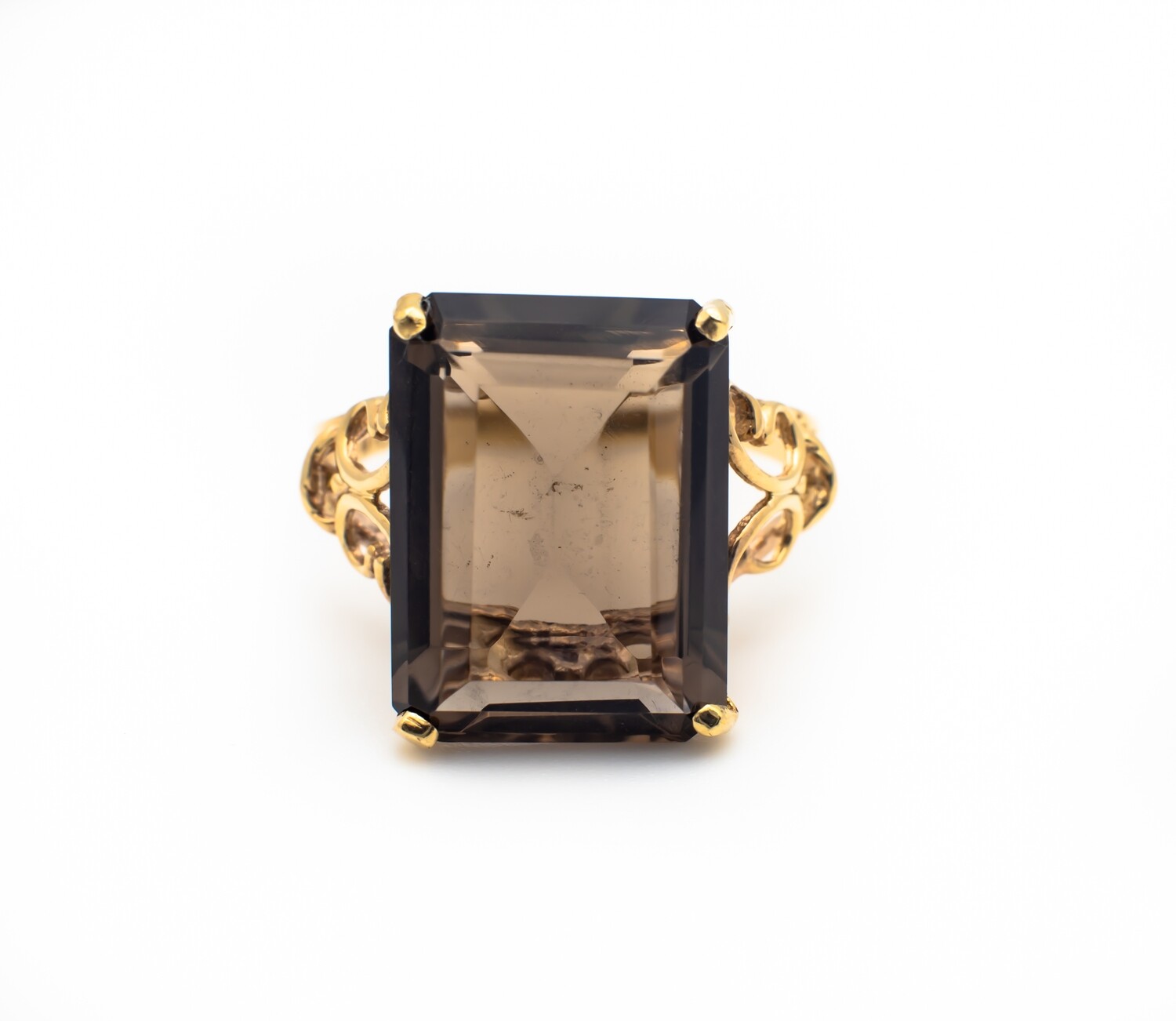 10k Gold Ring With Gemstones and Diamonds. SIZE-8.0