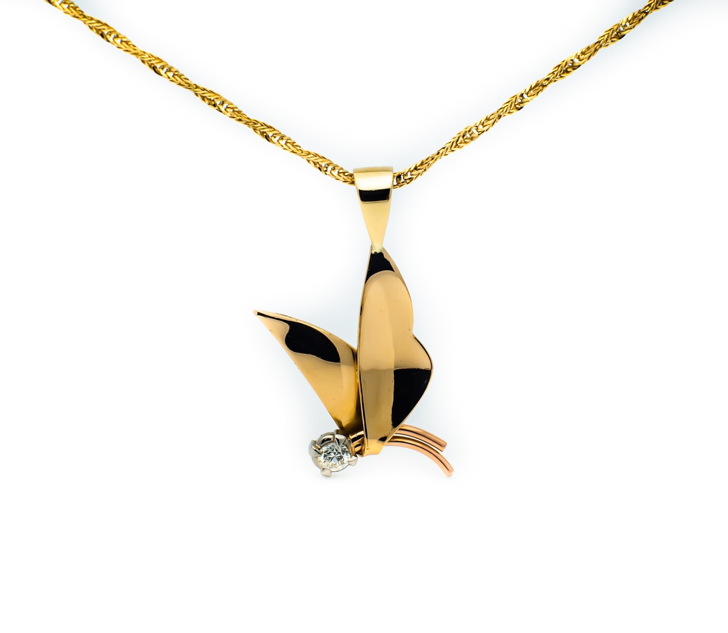 10k Gold Pendant with Diamond