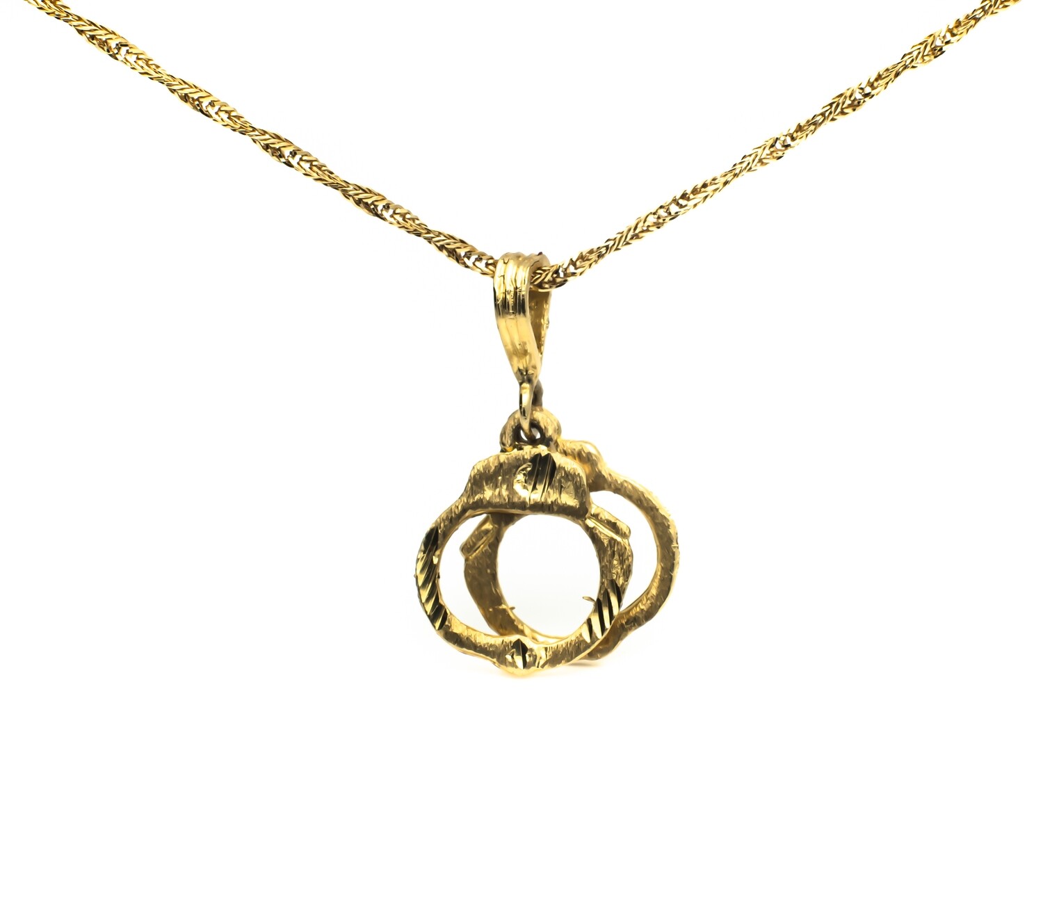 Handcuffs Gold Pendant