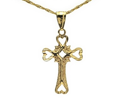 10k Gold Cross Pendant.
