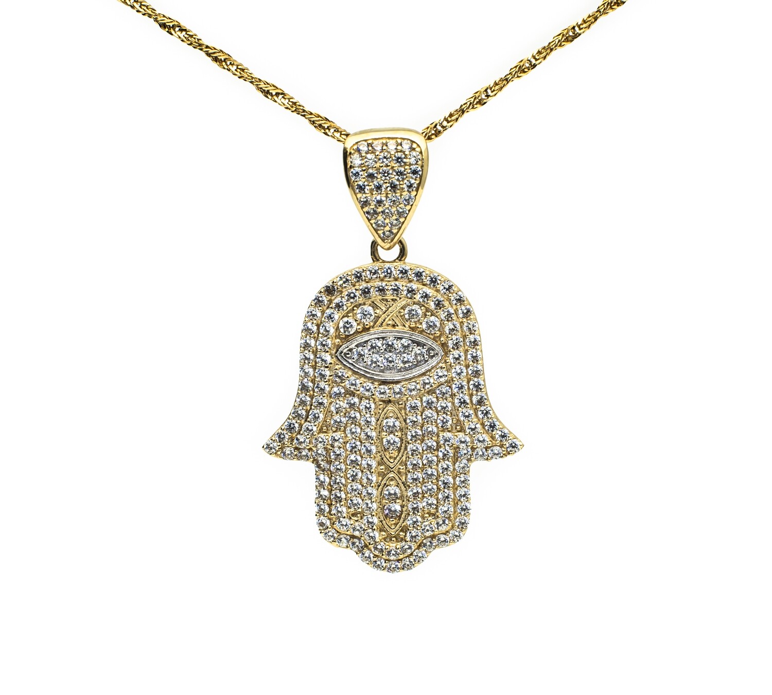 10k Gold Pendant with CZ stones.