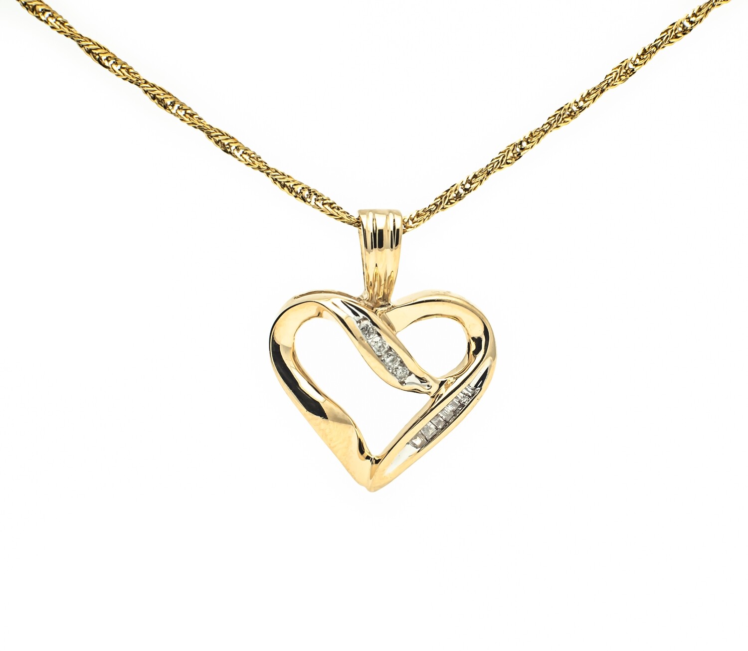 10k Gold Pendant with Diamonds