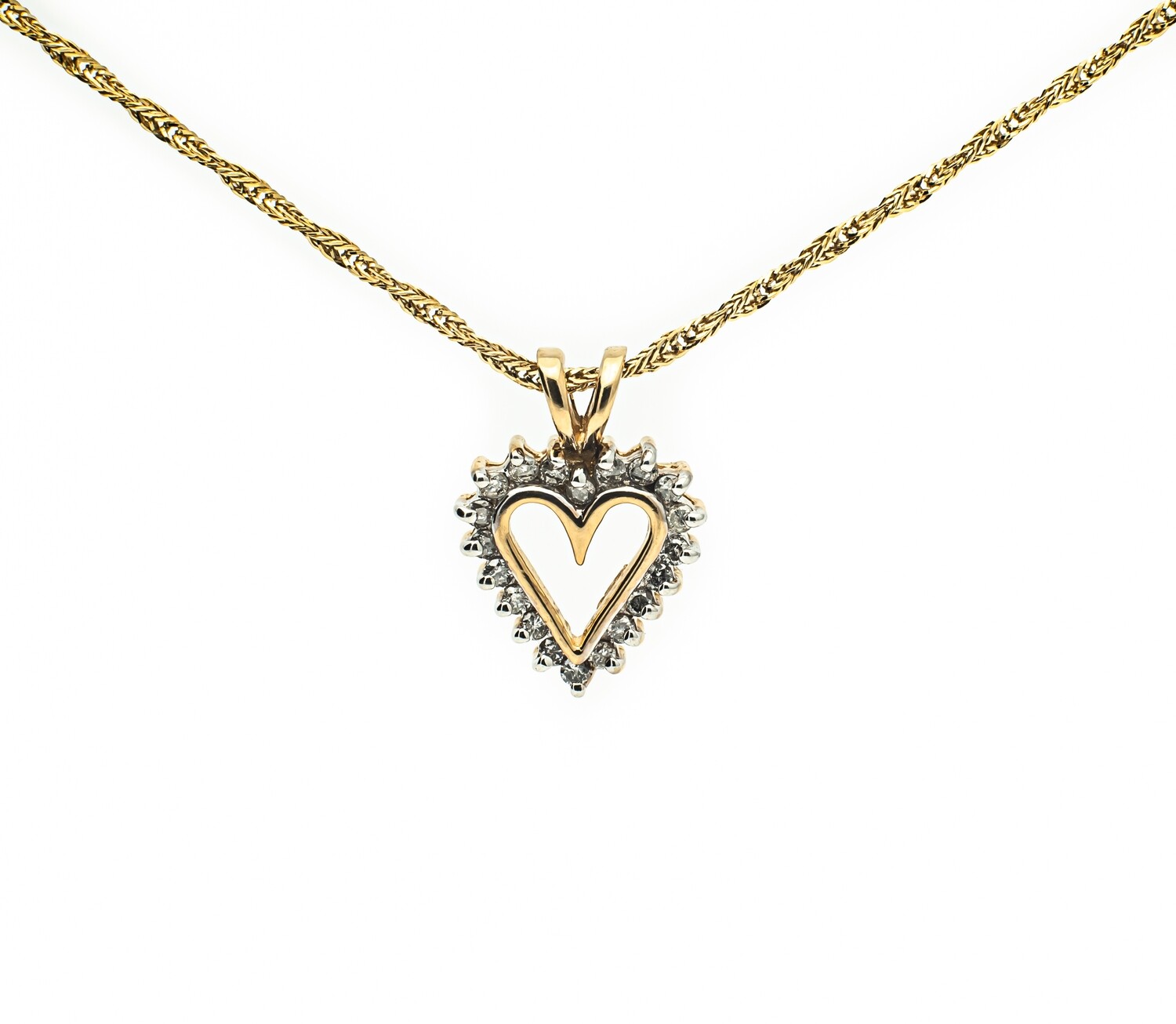 10k Gold Pendant with Diamonds