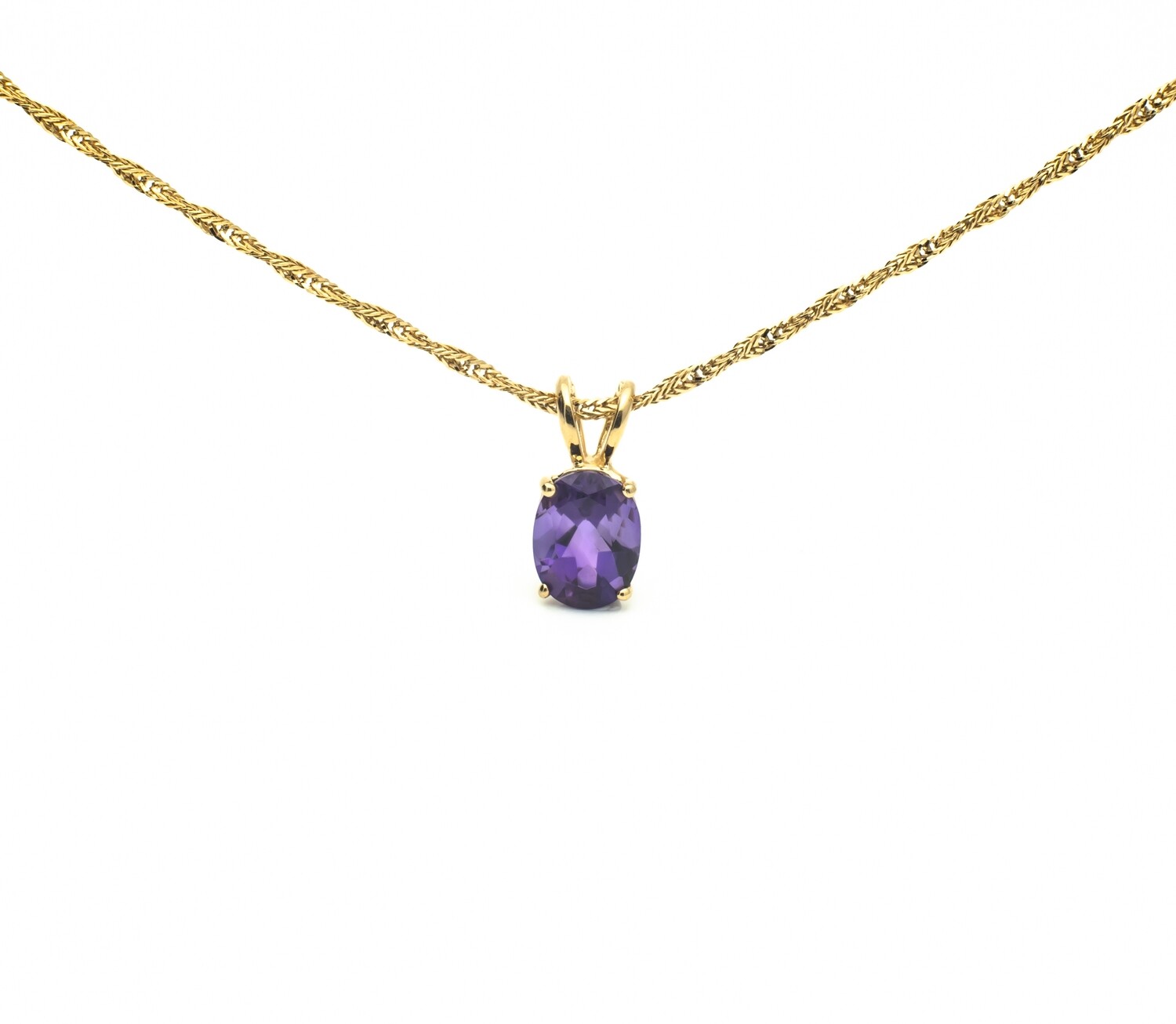 14k Gold Pendant with Gemstone.