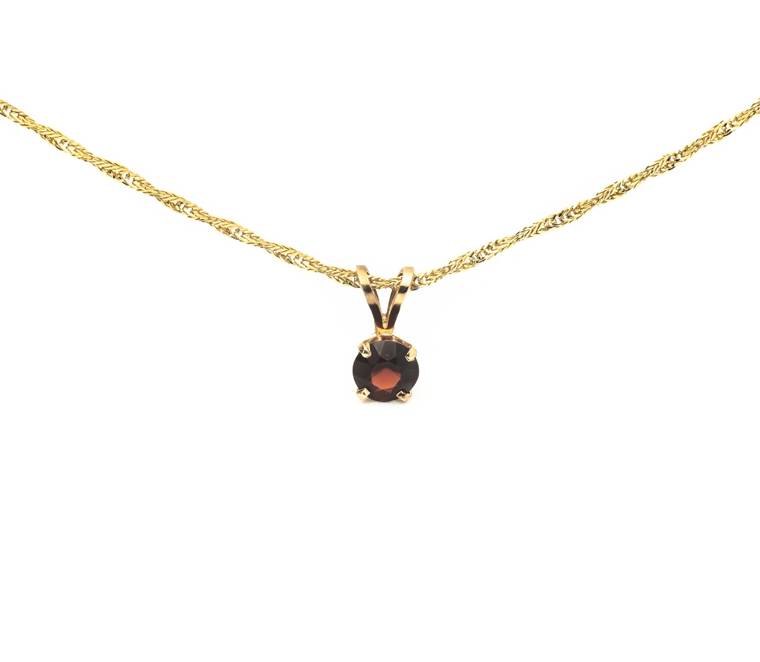 14k Gold Pendant with Gemstone