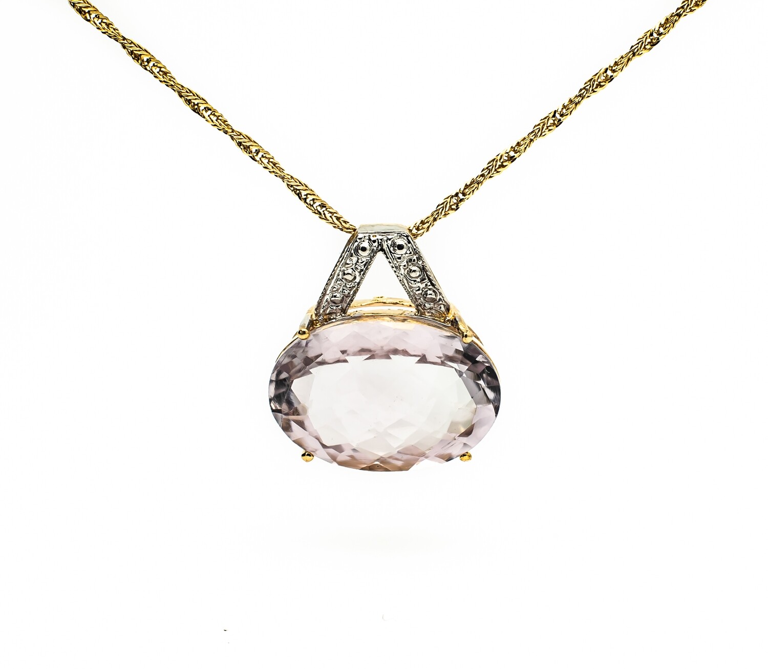 14k Gold Pendant with Gemstone
