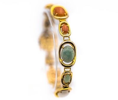 14k Gold Gemstone Bracelet