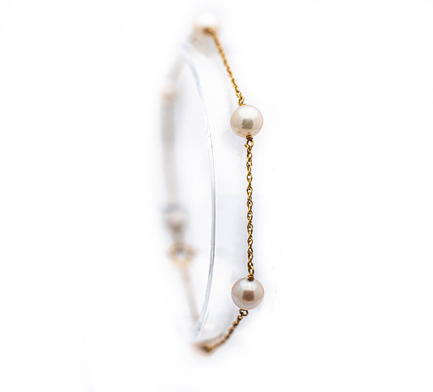 14K Yellow Gold Bracelet with Pearls