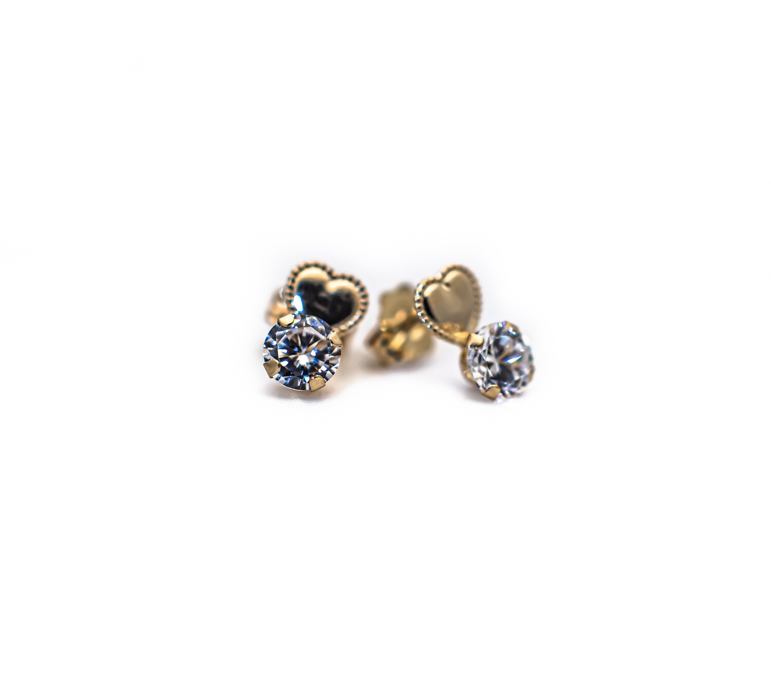 14k Gold Earrings with CZ stones