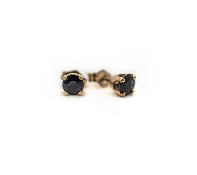 14k Gold Earrings with Spinel Gemstones