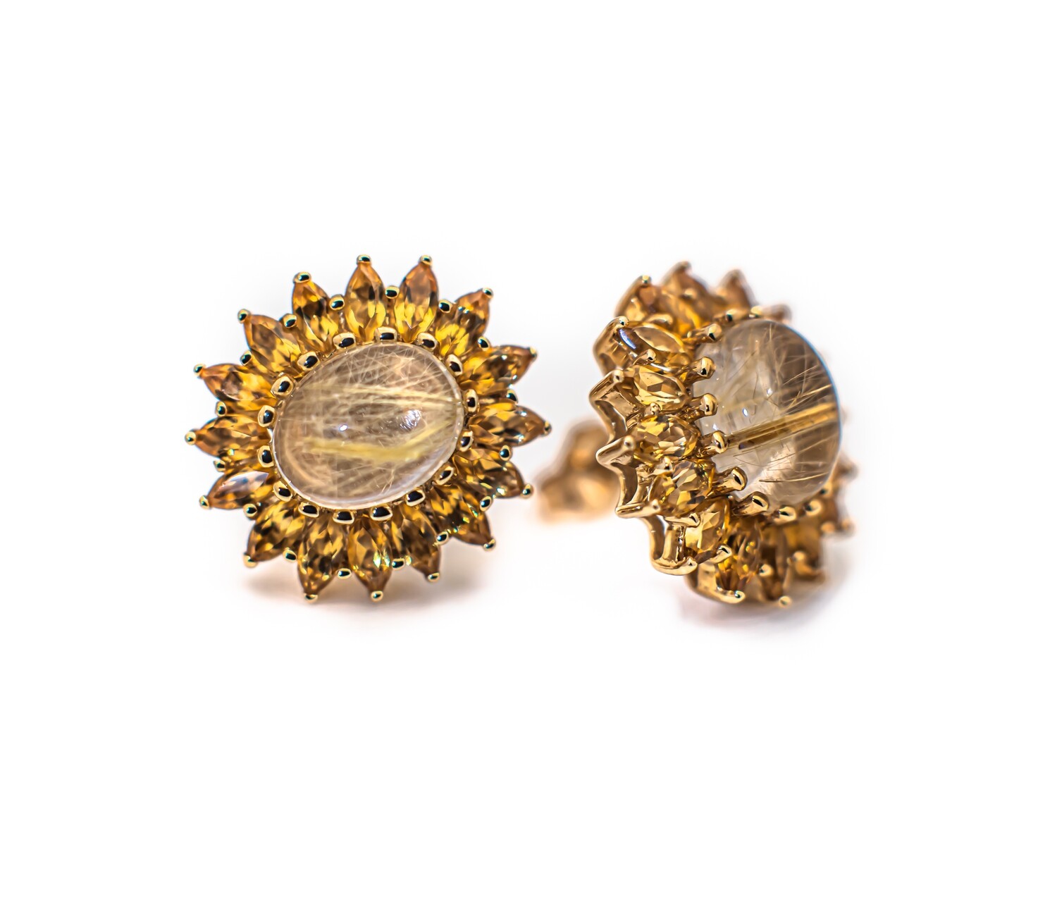 10k Gold Earrings with Gemstones