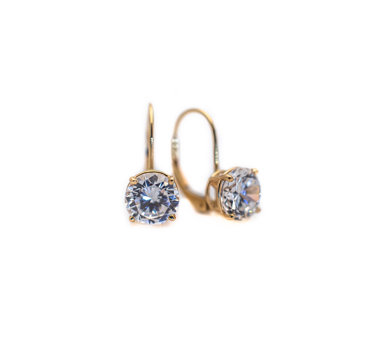 14k Gold Earrings with CZ Stones