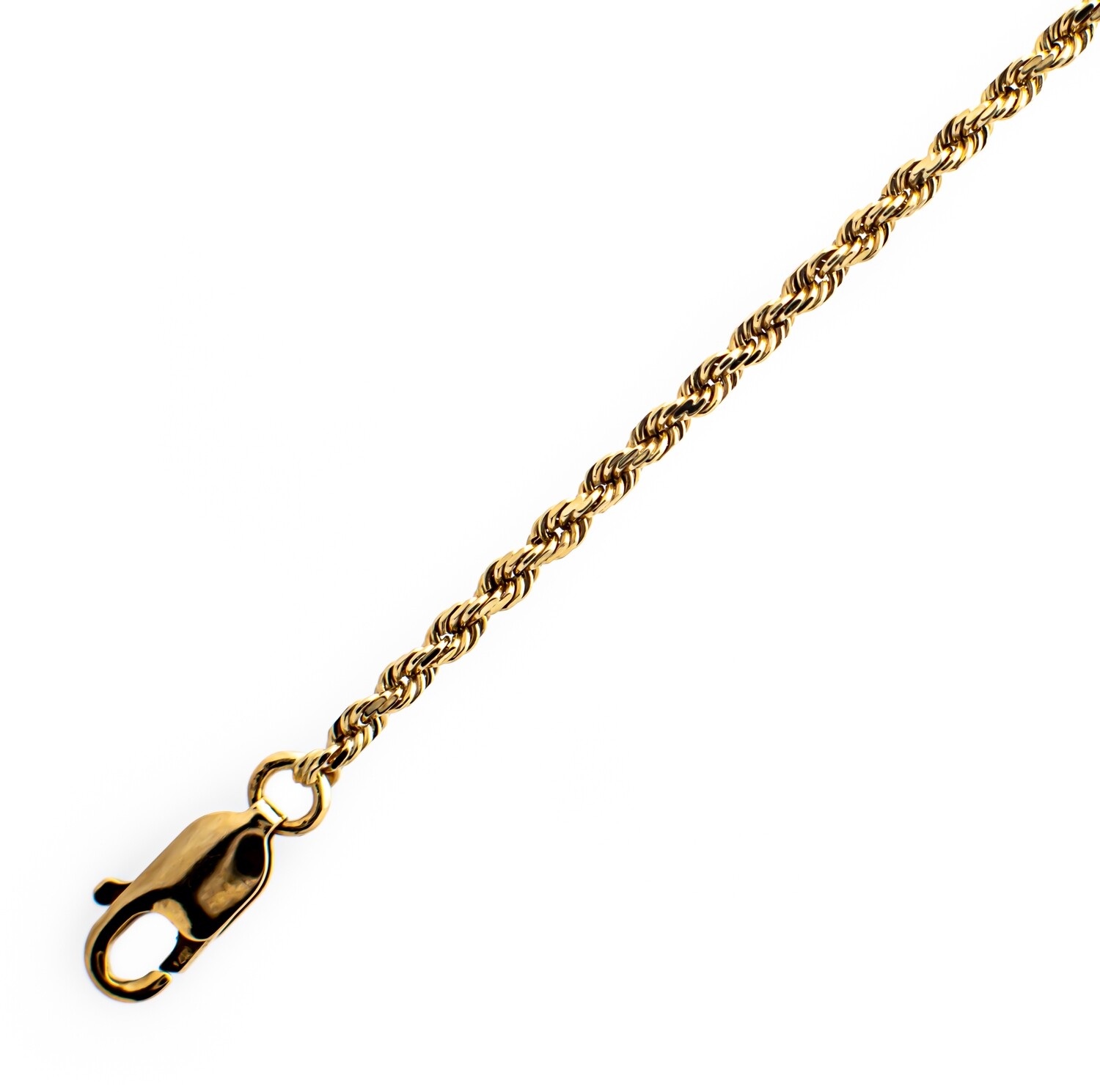 14K Yellow Gold Rope Chain
