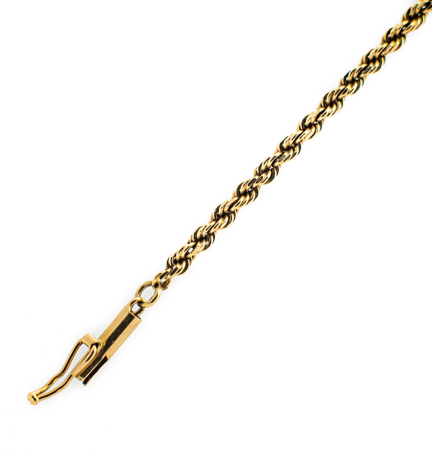 14k Yellow Gold 20-Inch Rope Chain