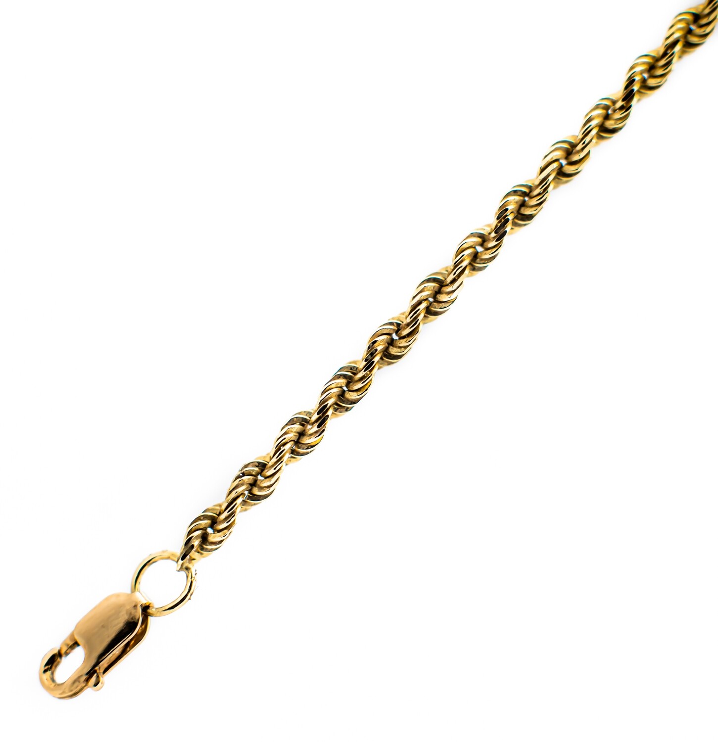 14k Yellow Gold 24-Inch Rope Chain