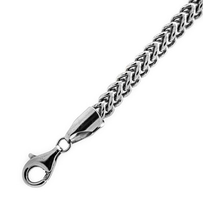 10k White Gold Franko Chain 35-Inch