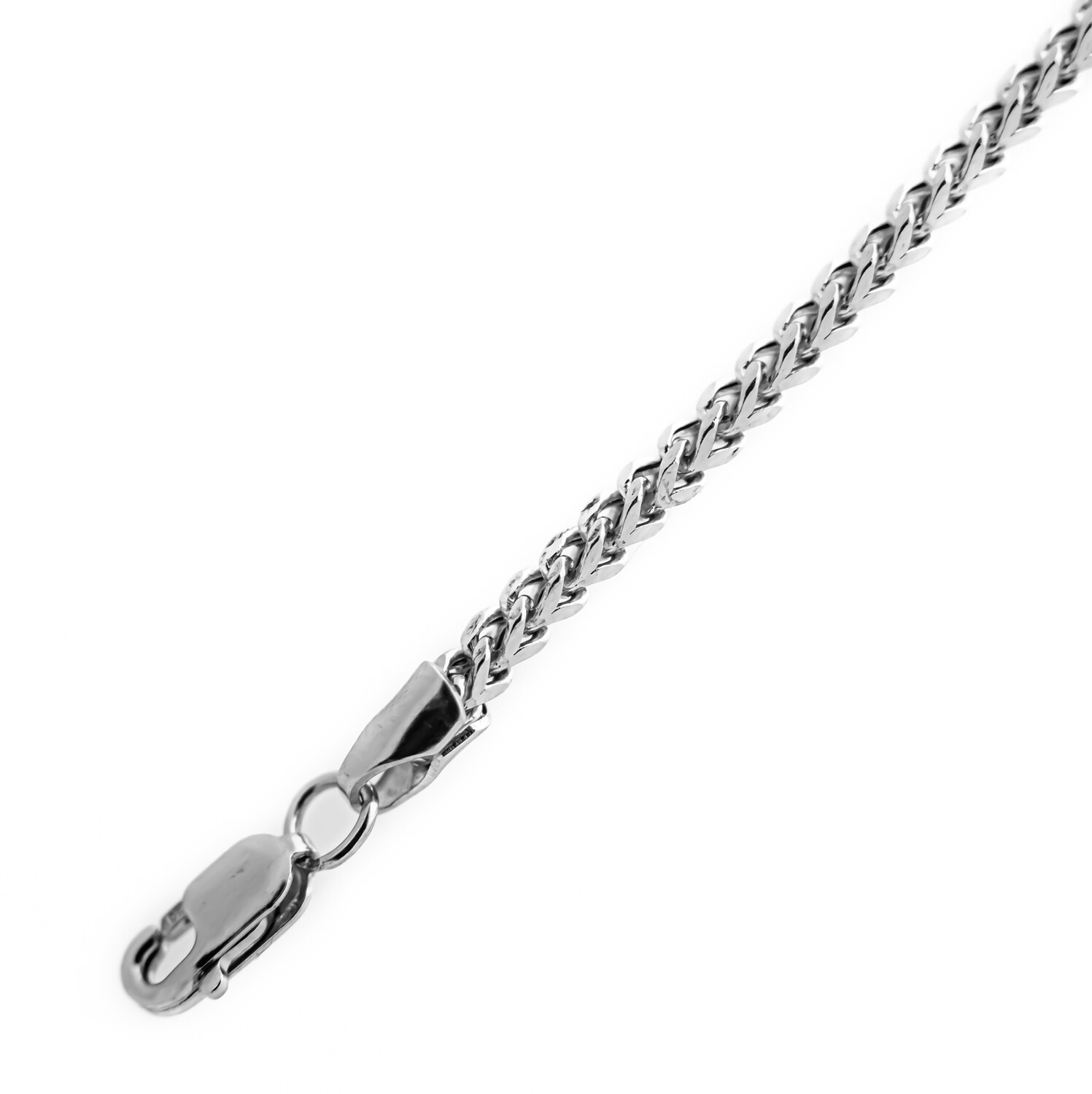10K White Gold Franko Chain