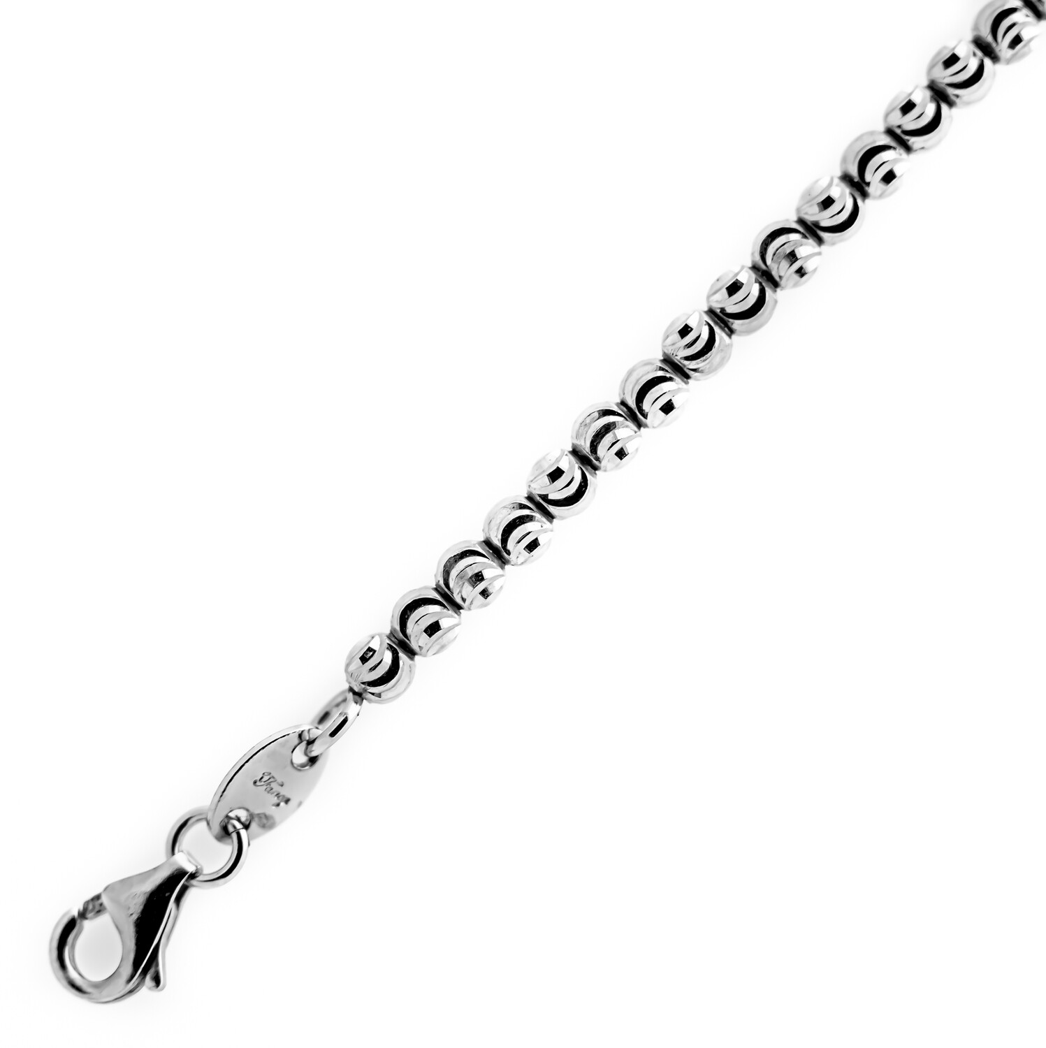 10k White Gold Ball Bead Chain
