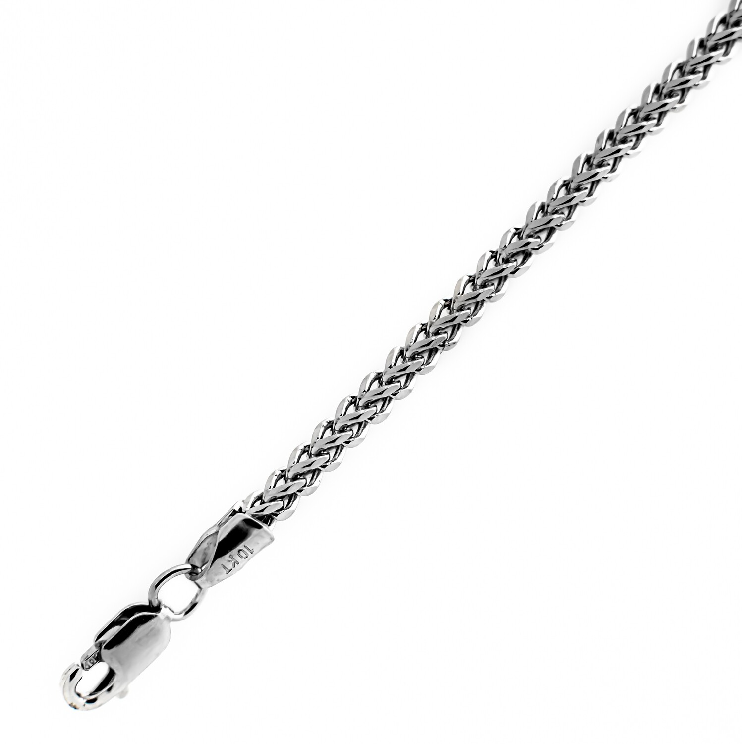 10K White Gold Franko Chain
