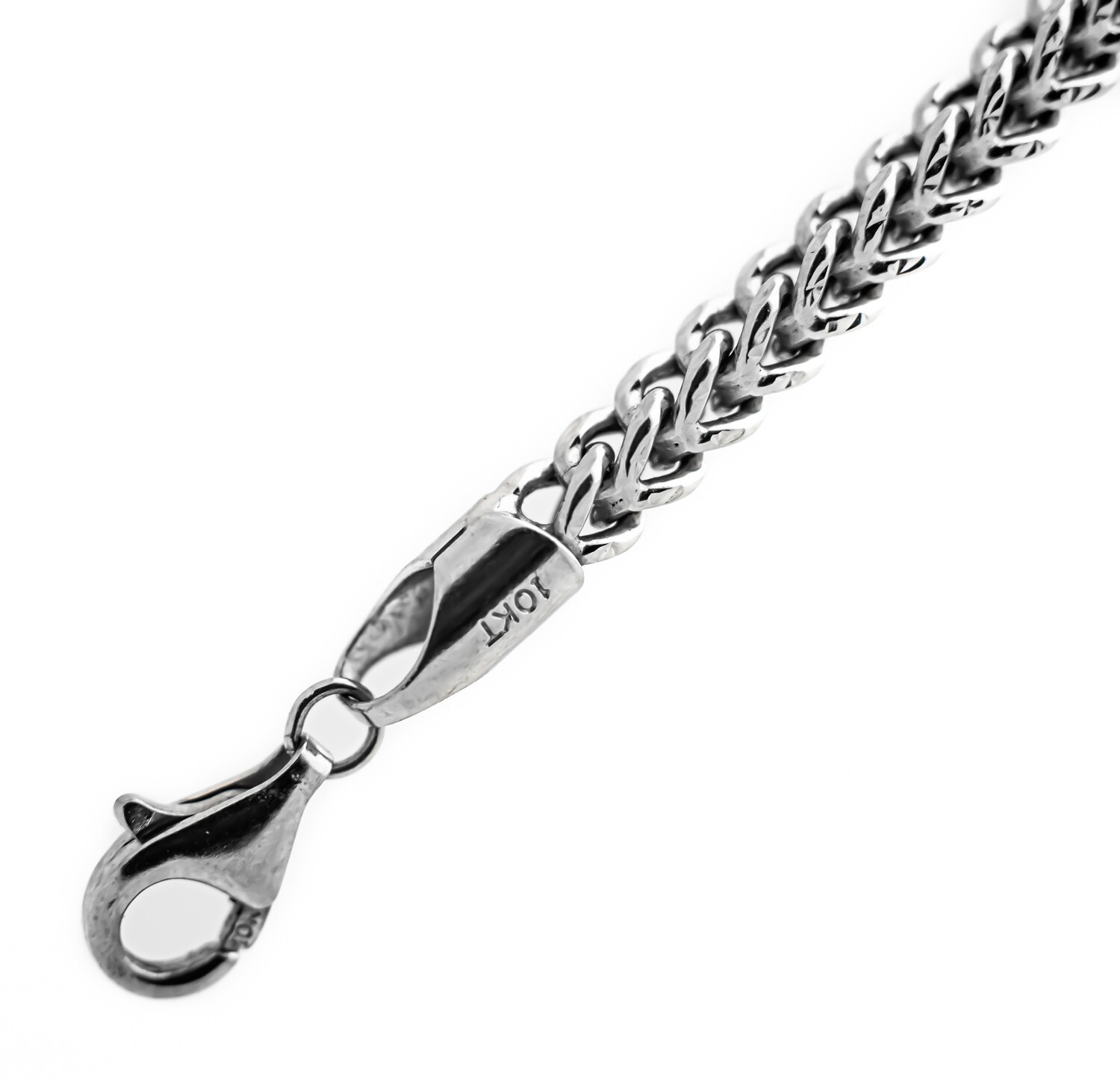 10k White Gold Franko Chain 4mm